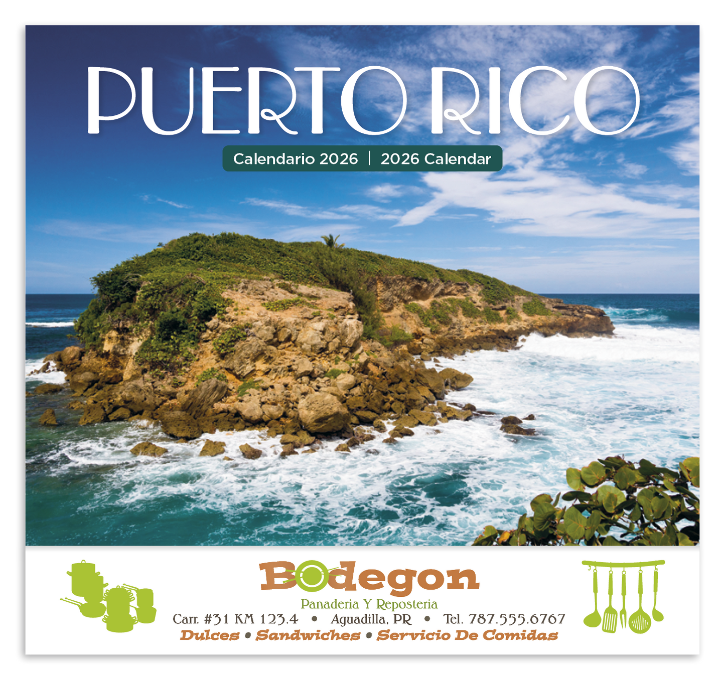 Good Value Puerto Rico Stapled Calendar-7289