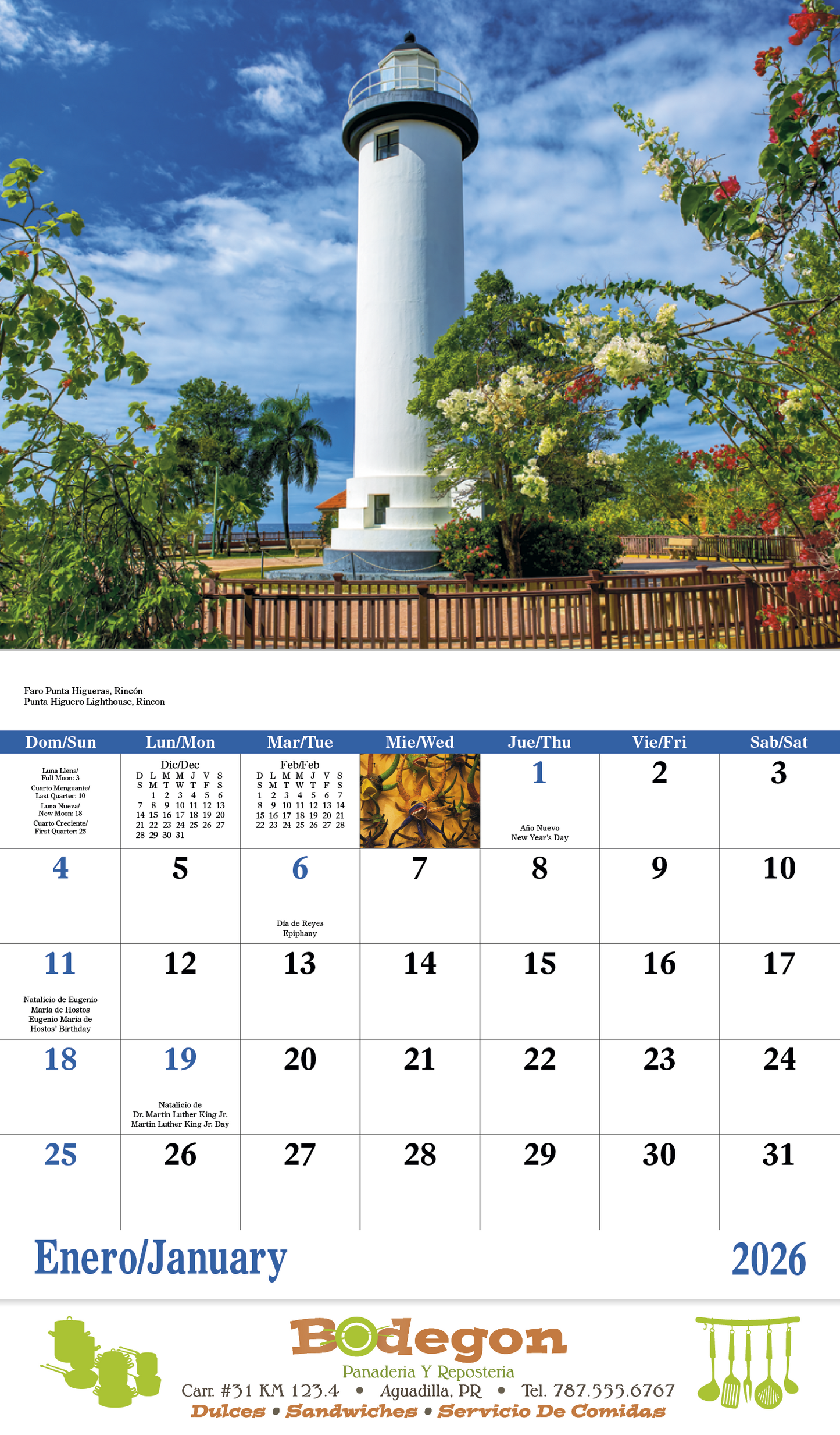 Good Value Puerto Rico Stapled Calendar-7289