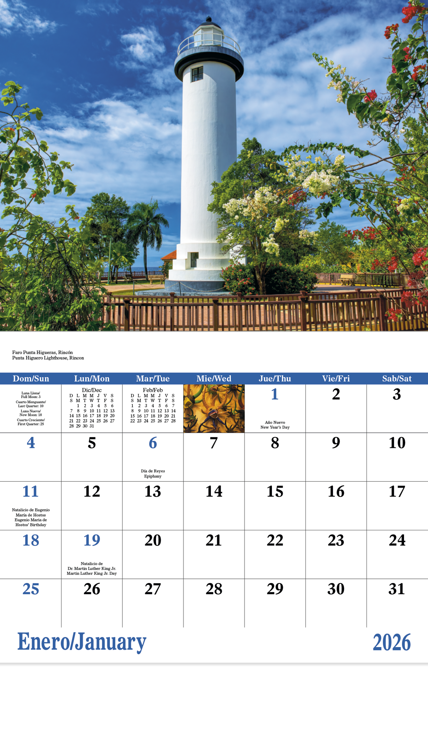 Good Value Puerto Rico Stapled Calendar-7289