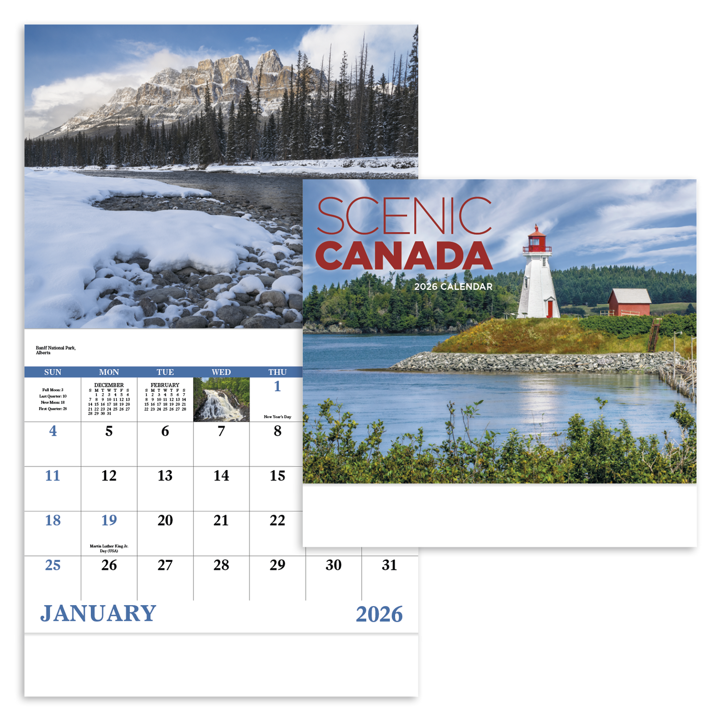 Good Value Scenic Canada Stapled Calendar-7302