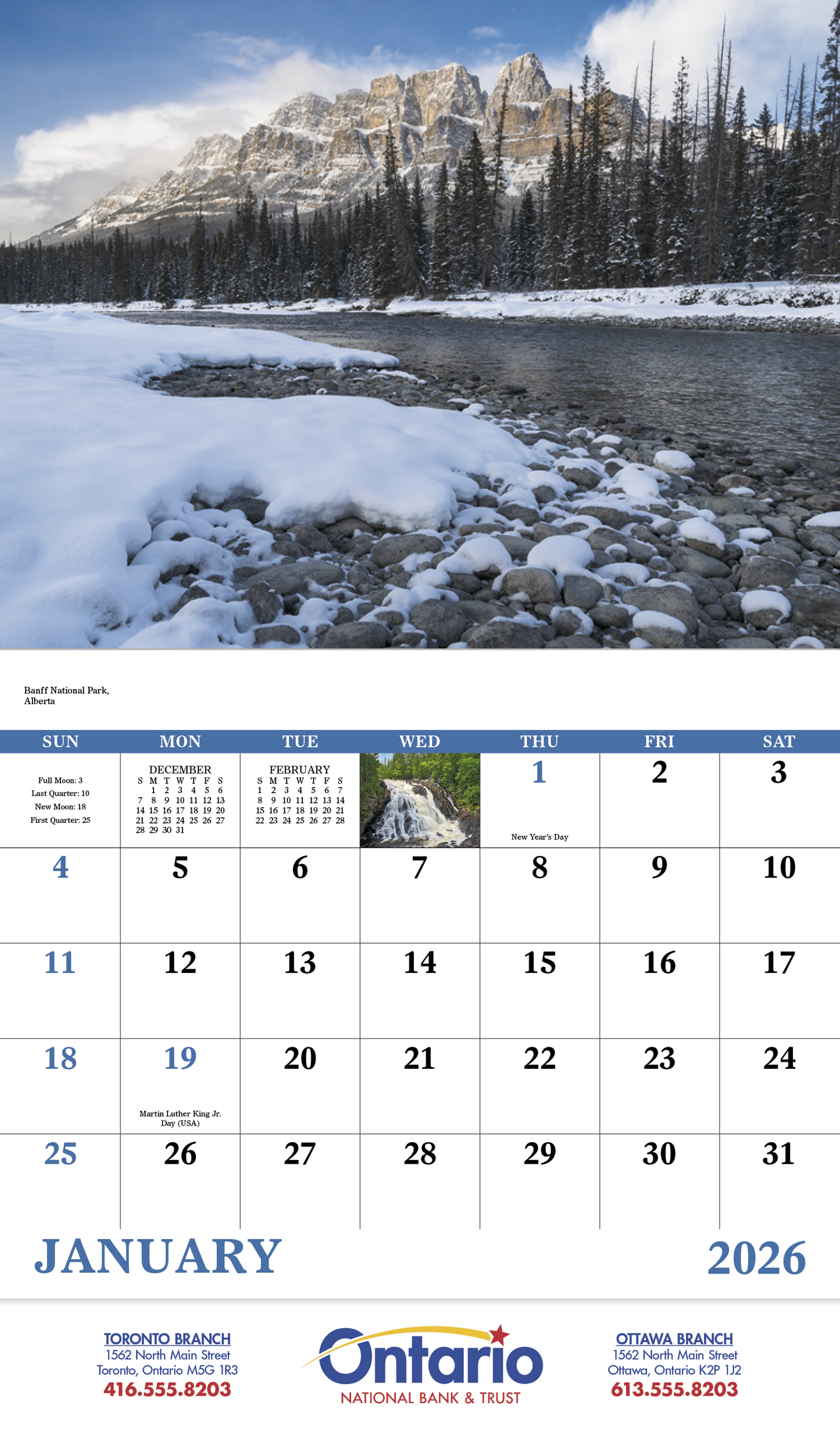 Good Value Scenic Canada Stapled Calendar-7302