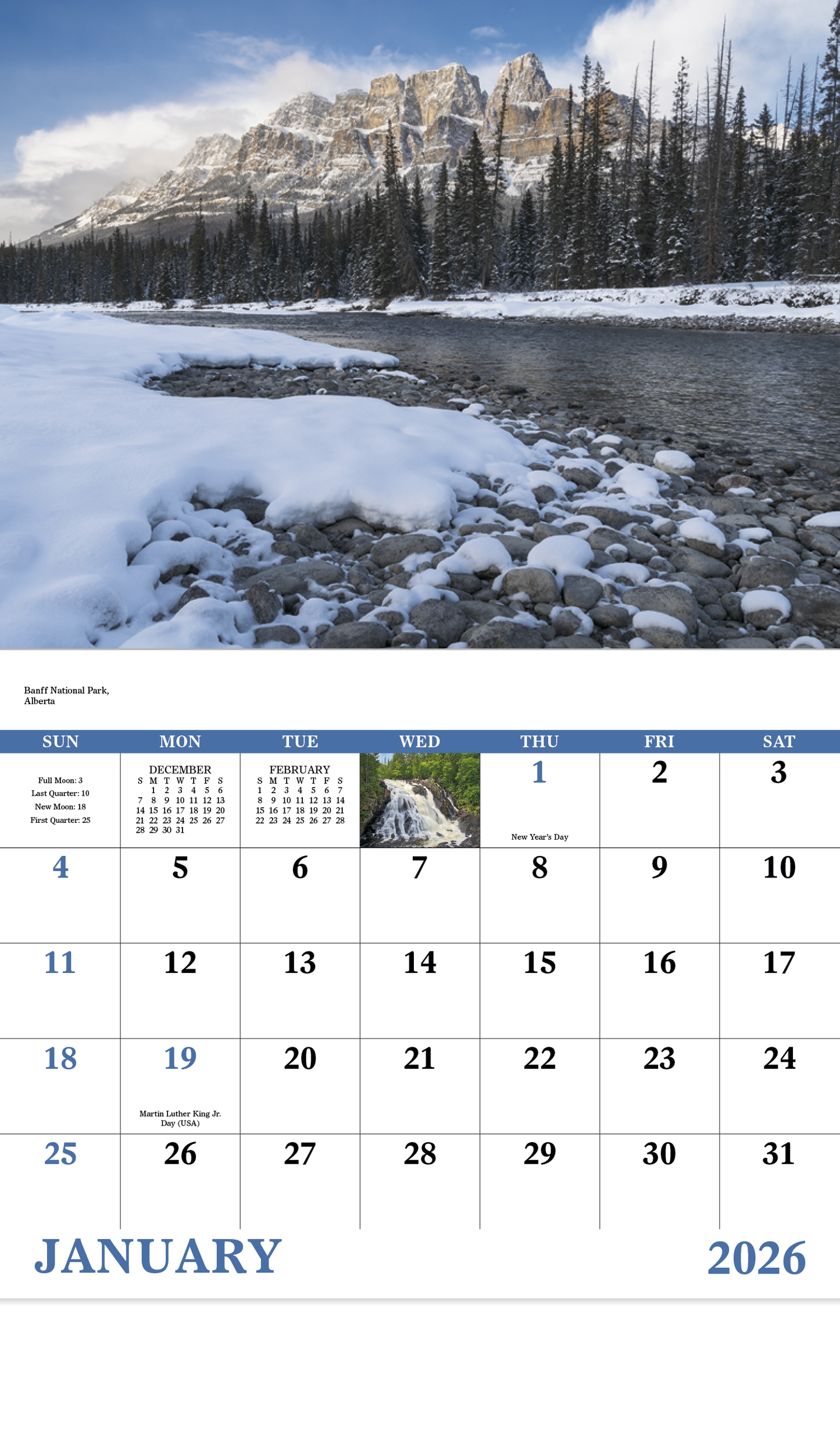 Good Value Scenic Canada Stapled Calendar-7302