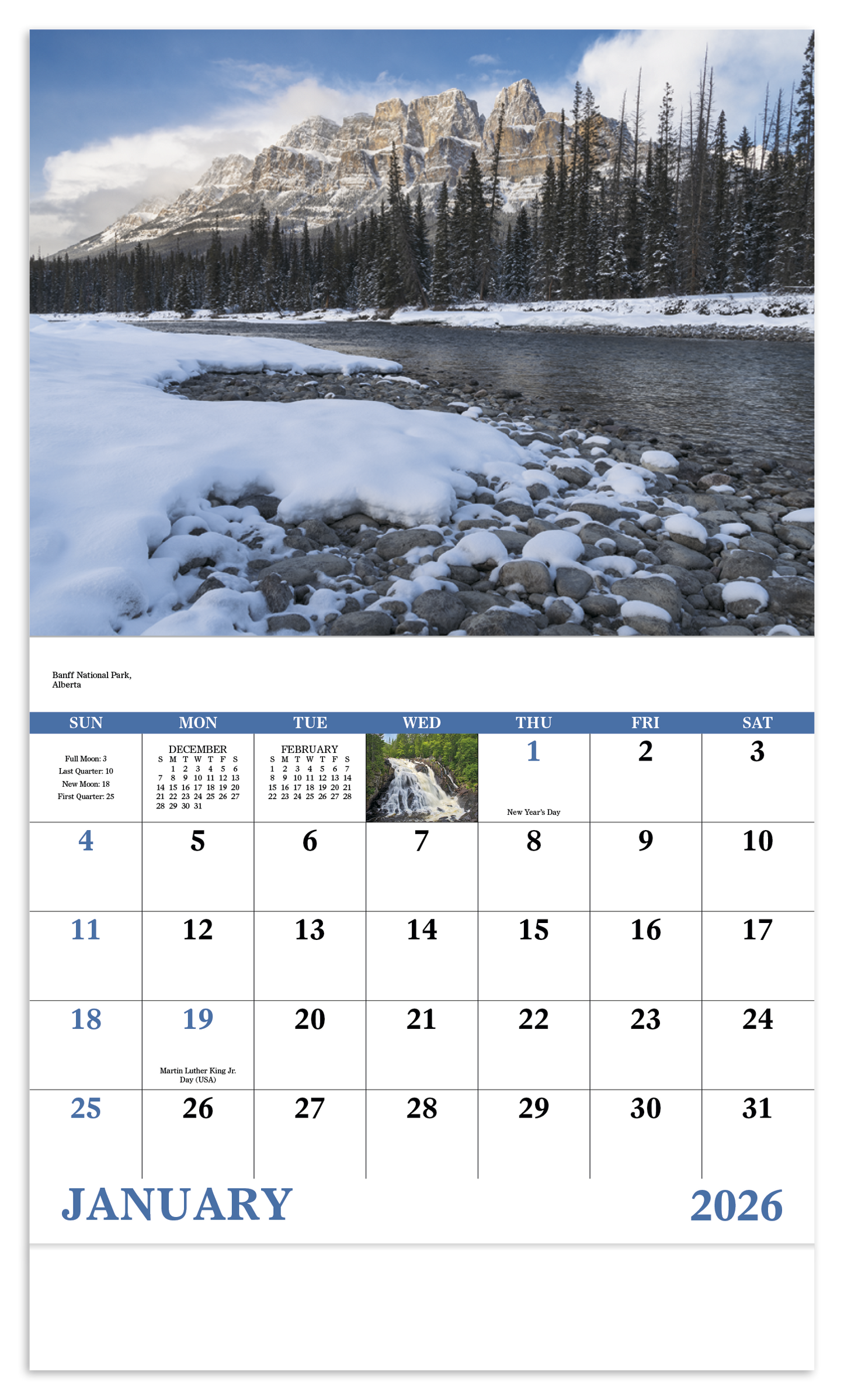 Good Value Scenic Canada Stapled Calendar-7302