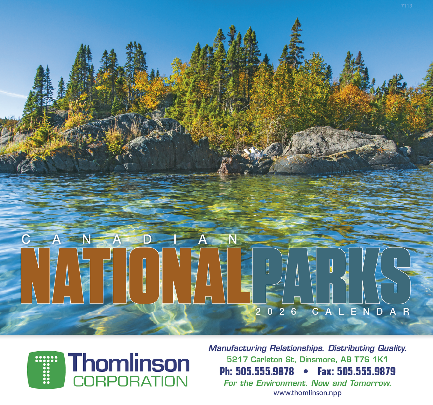 Good Value Canadian National Parks Stapled Calendar-7313