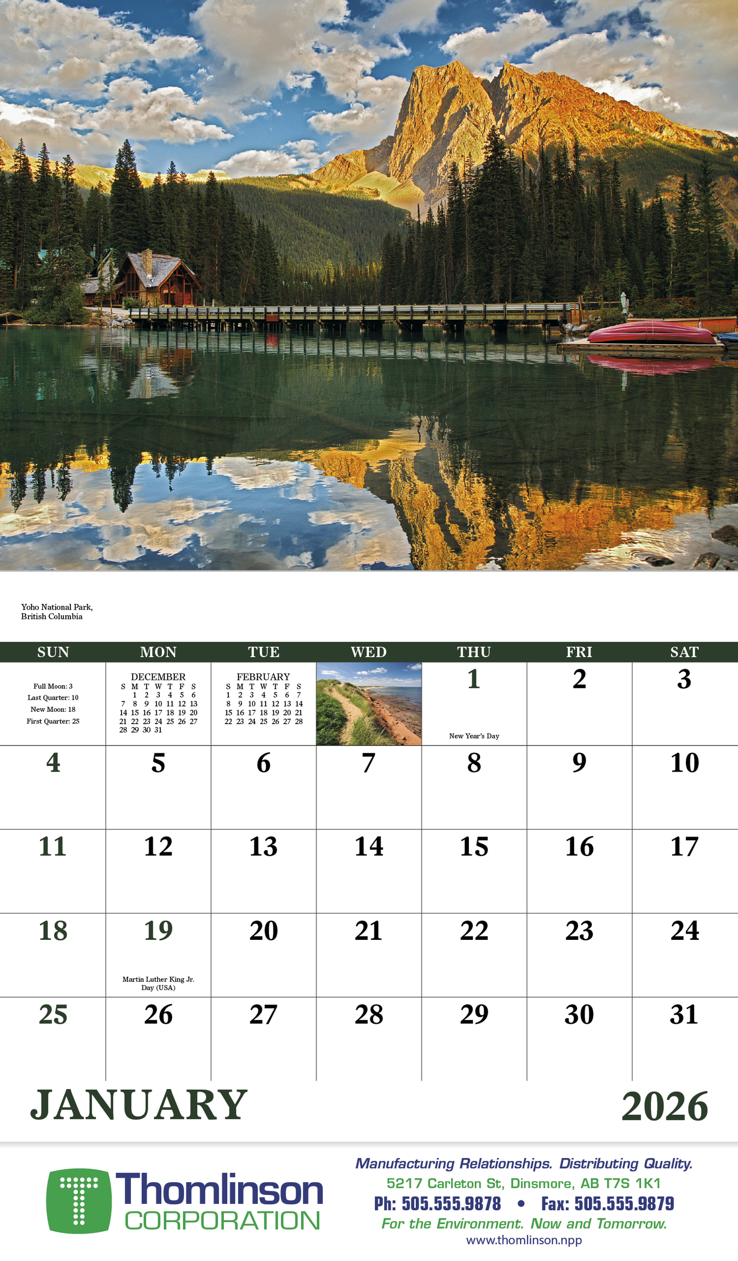 Good Value Canadian National Parks Stapled Calendar-7313