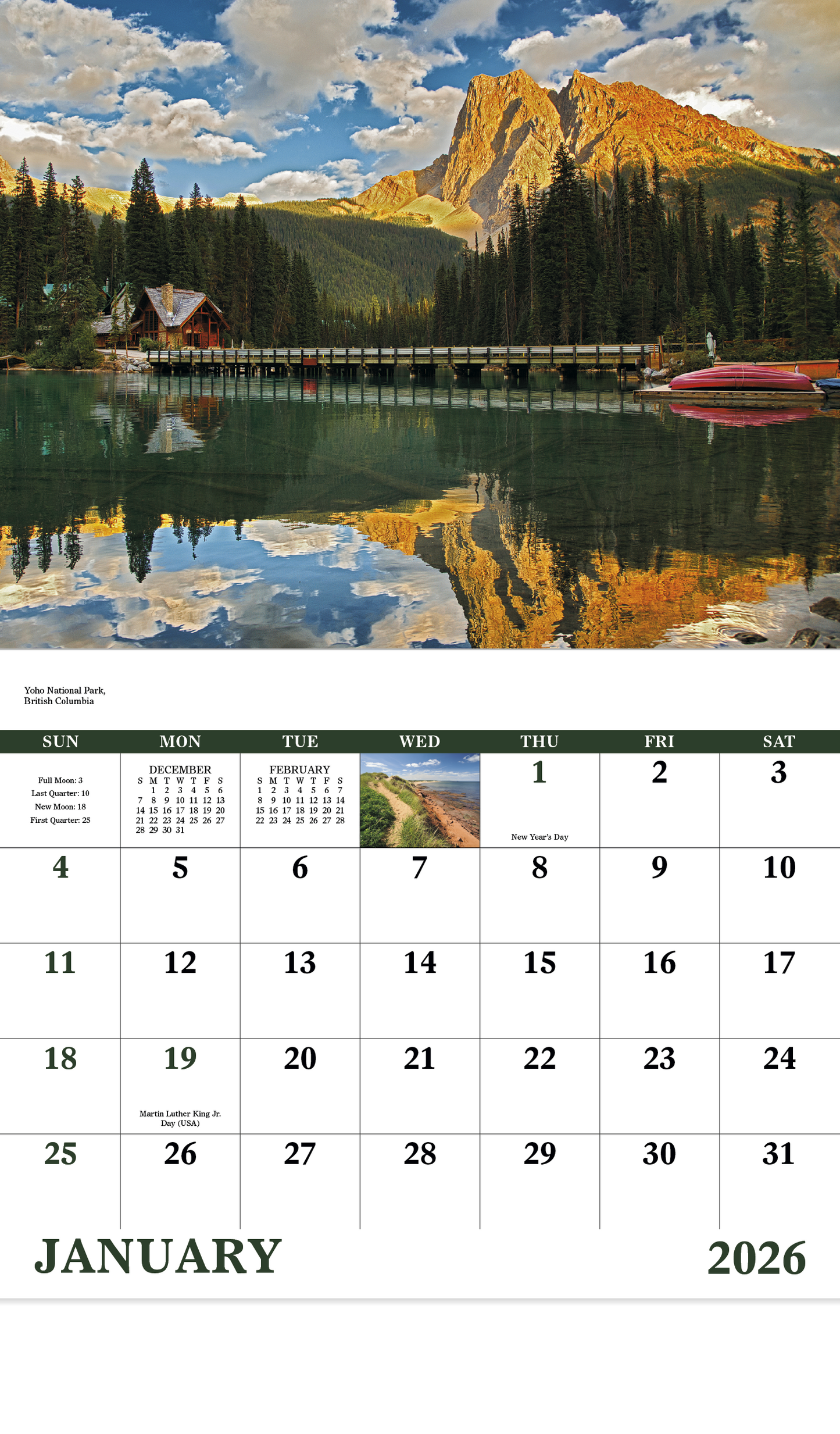 Good Value Canadian National Parks Stapled Calendar-7313
