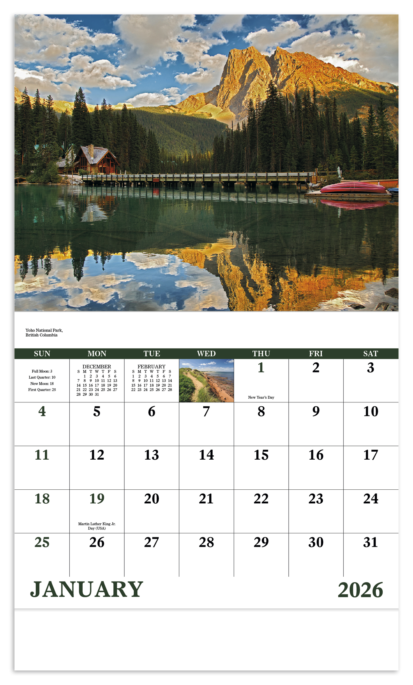 Good Value Canadian National Parks Stapled Calendar-7313