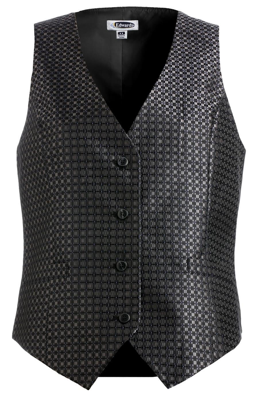 Ladies Grid Brocade Vest - 7396