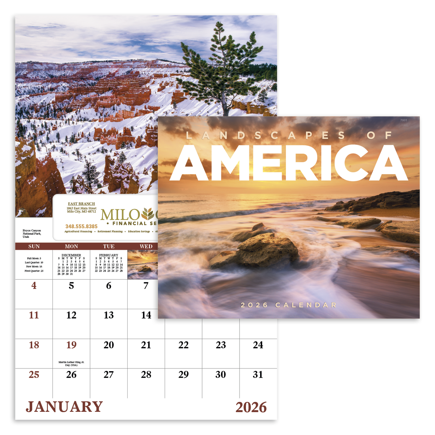 Good Value Landscapes of America Window Calendar-7501