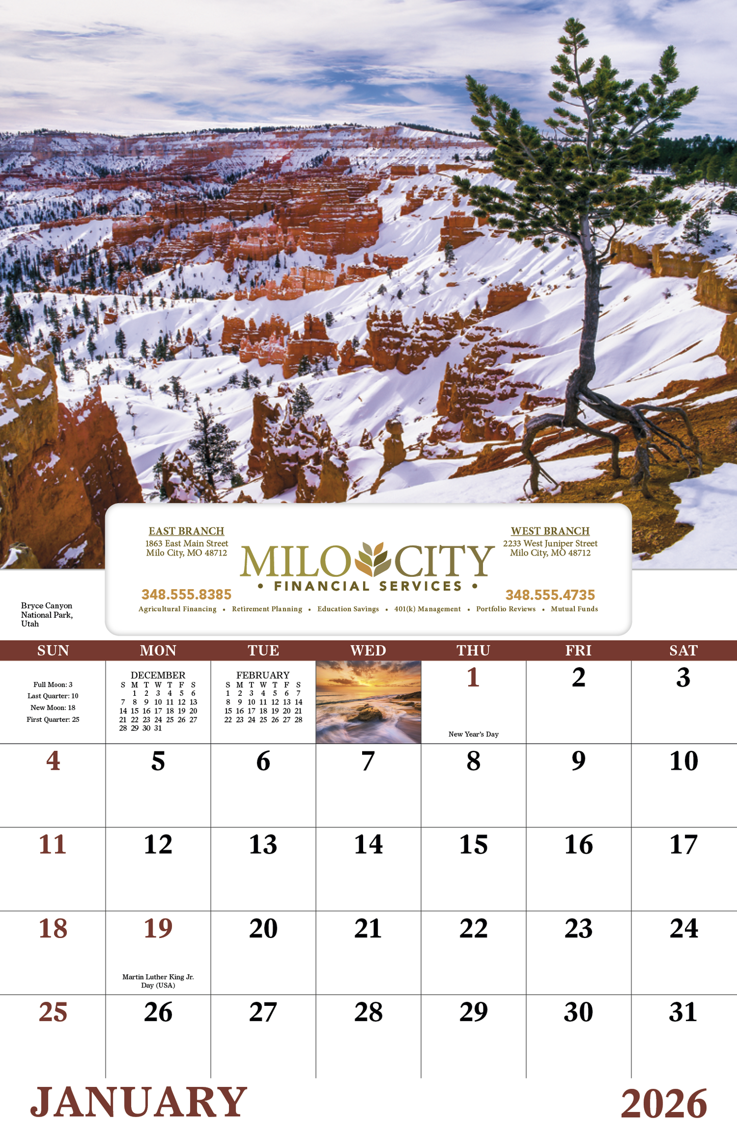 Good Value Landscapes of America Window Calendar-7501