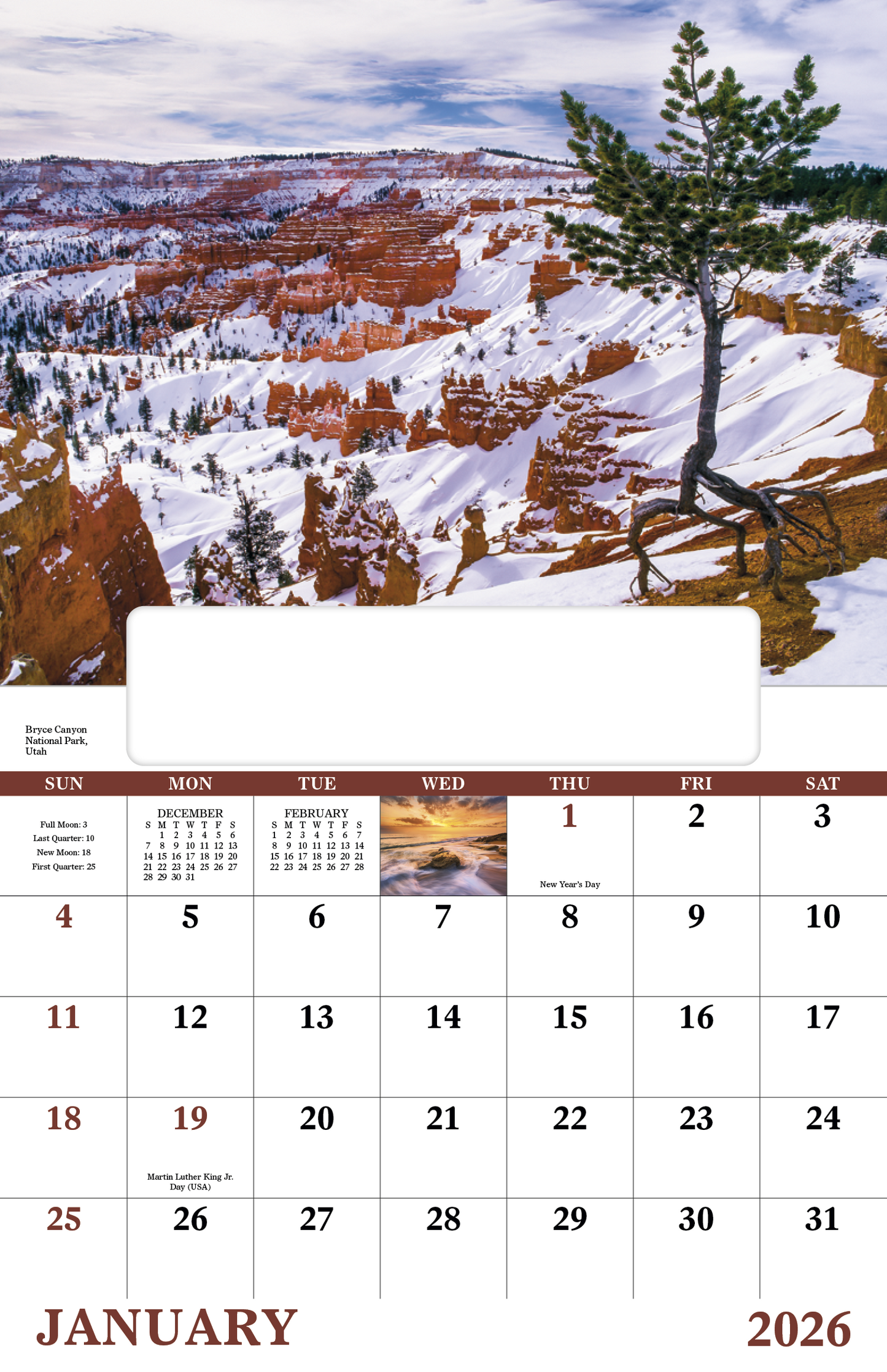 Good Value Landscapes of America Window Calendar-7501