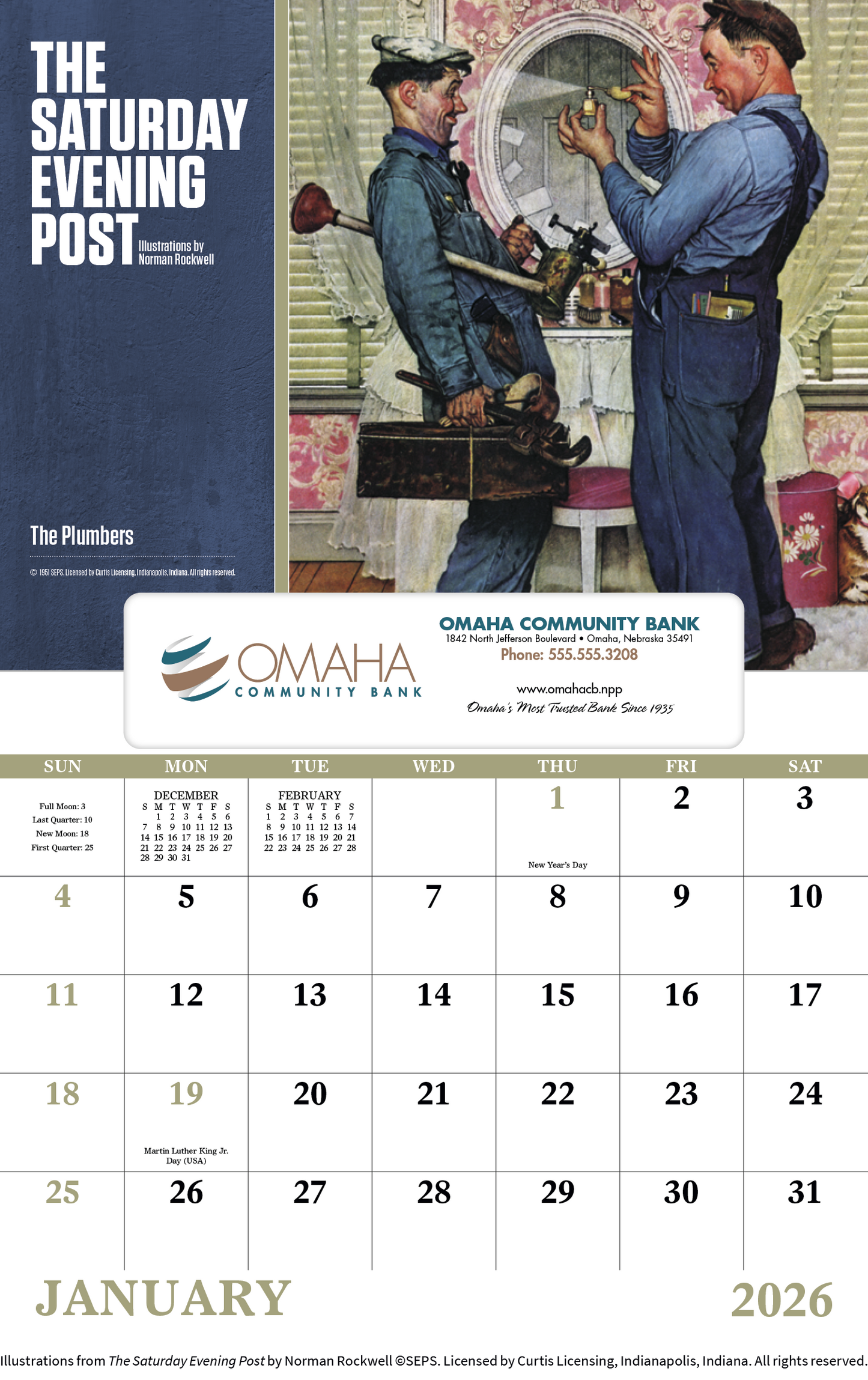 Good Value The Saturday Evening Post Window Calendar-7539