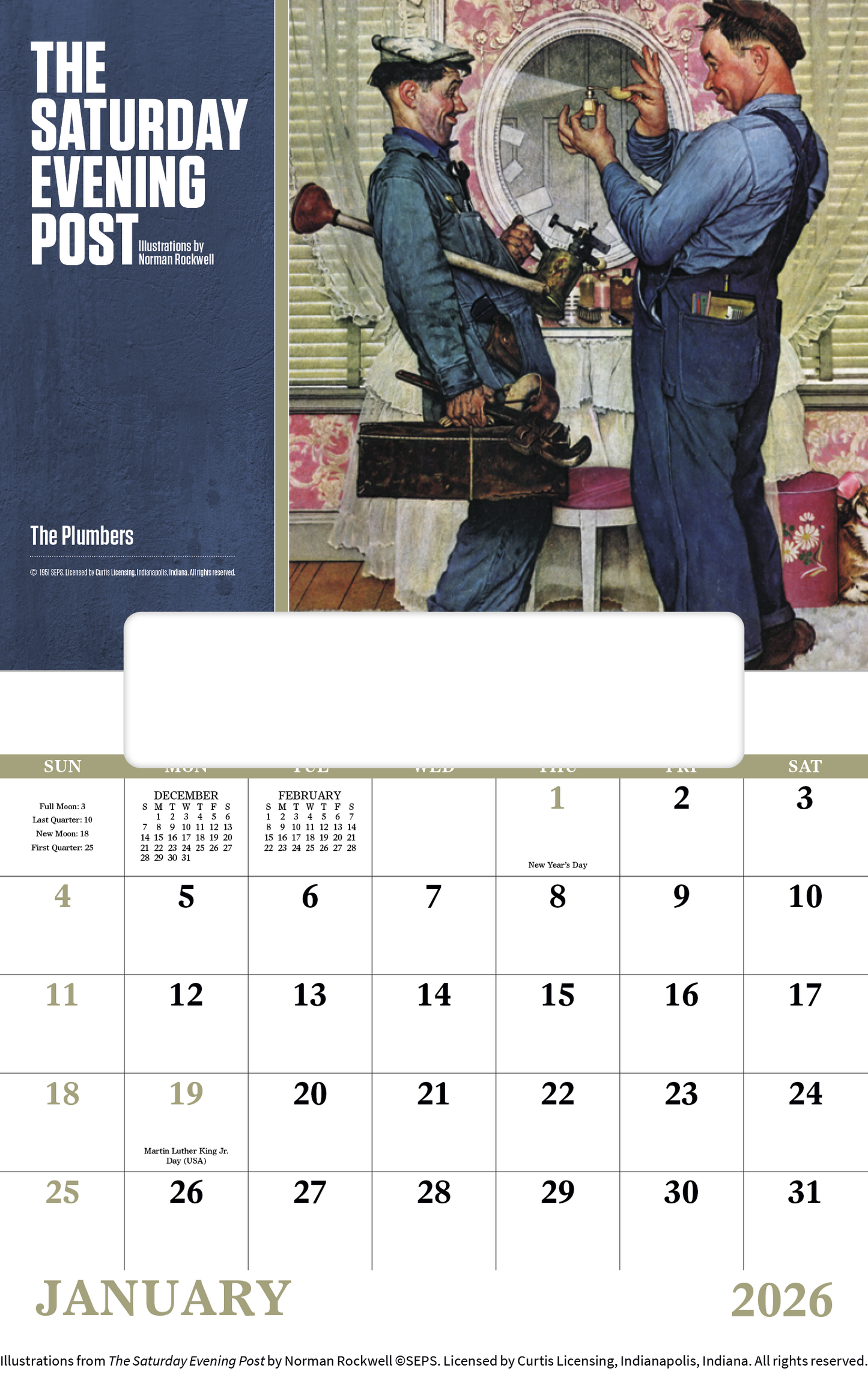 Good Value The Saturday Evening Post Window Calendar-7539