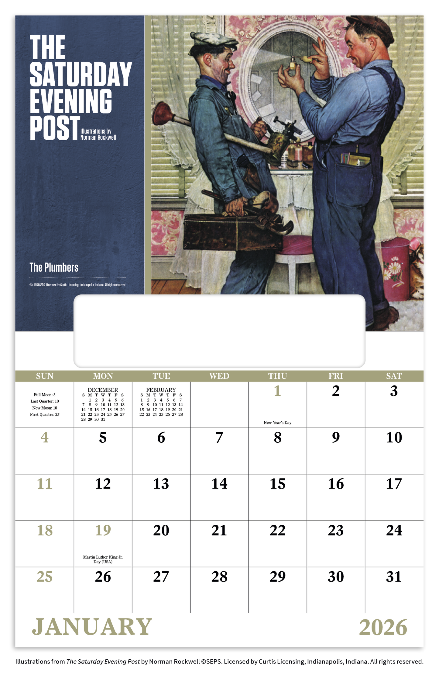 Good Value The Saturday Evening Post Window Calendar-7539