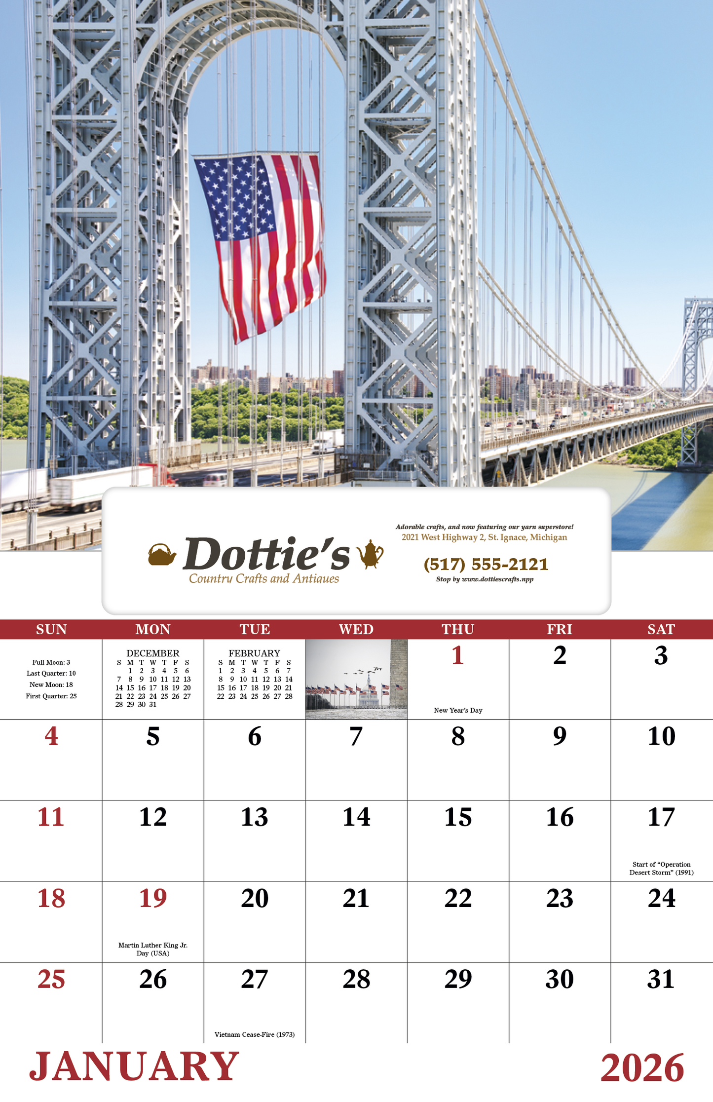 Good Value Celebrate America Window Calendar-7569