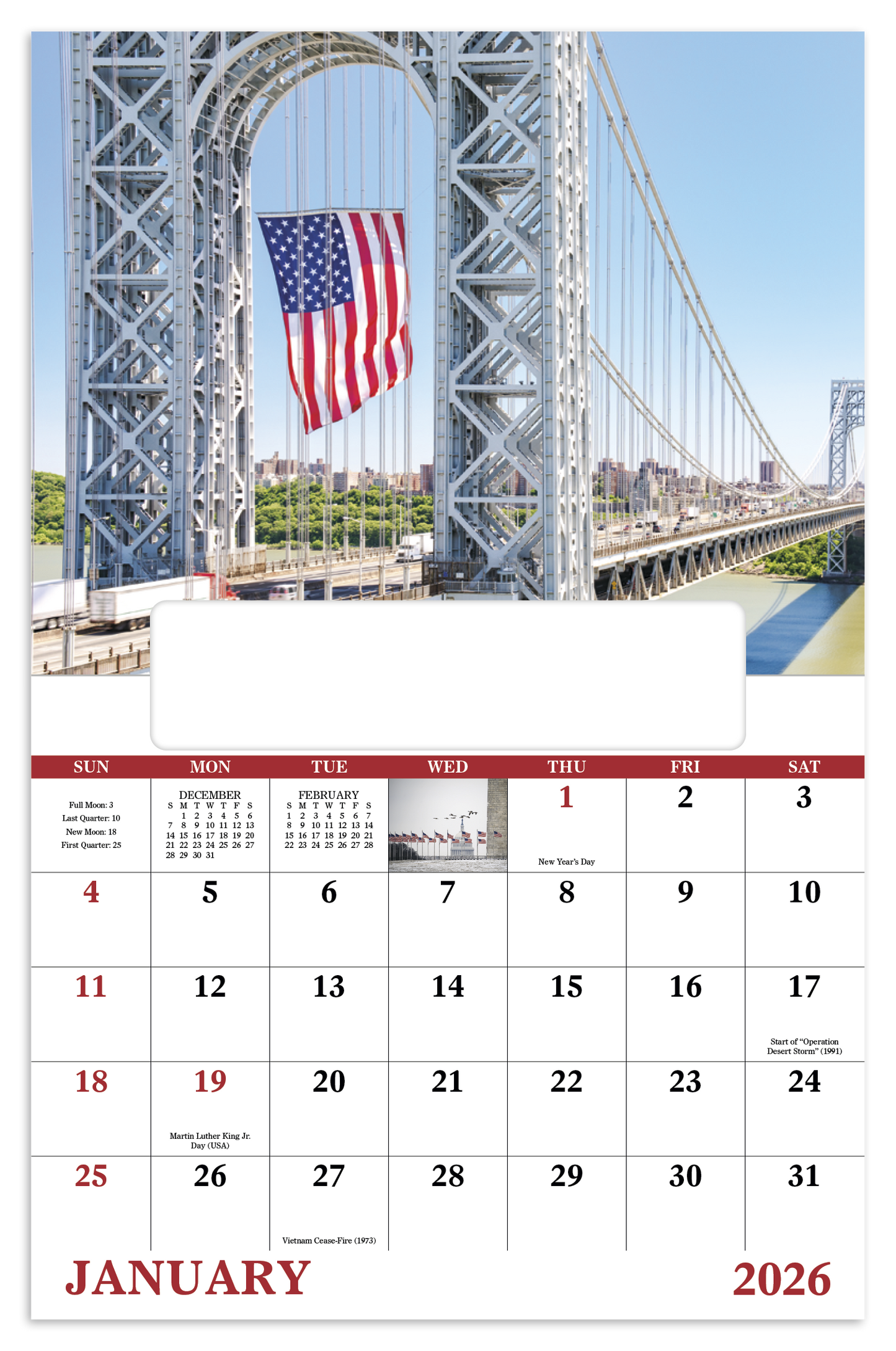 Good Value Celebrate America Window Calendar-7569