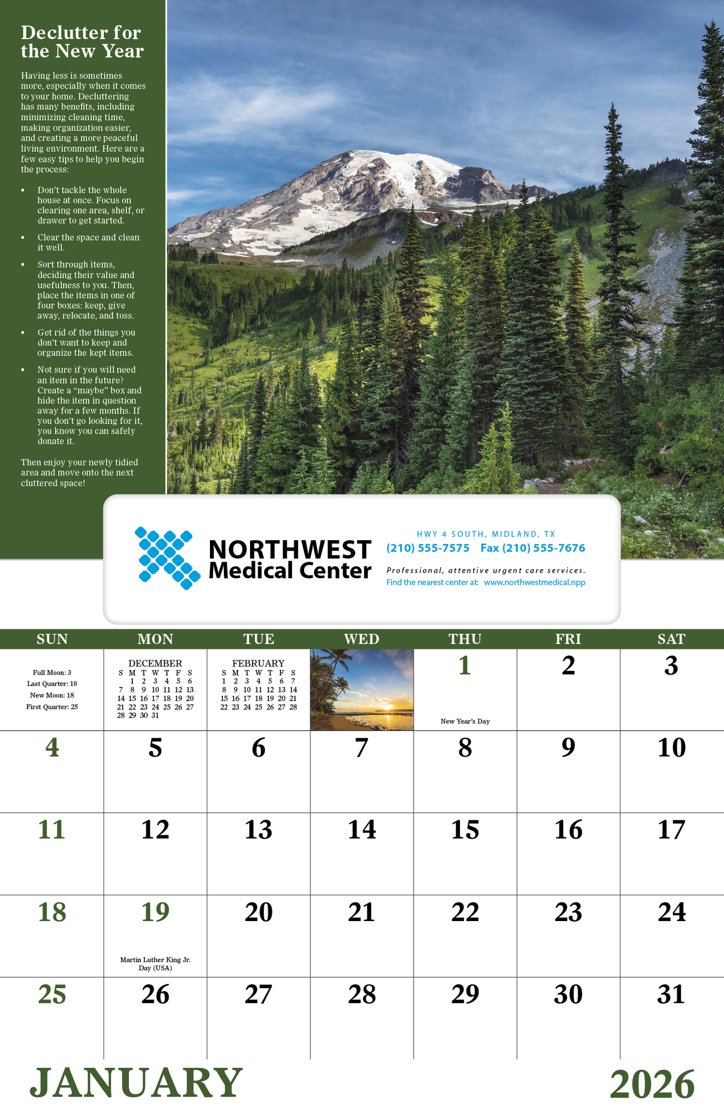 Good Value Healthy Living Window Calendar-7573