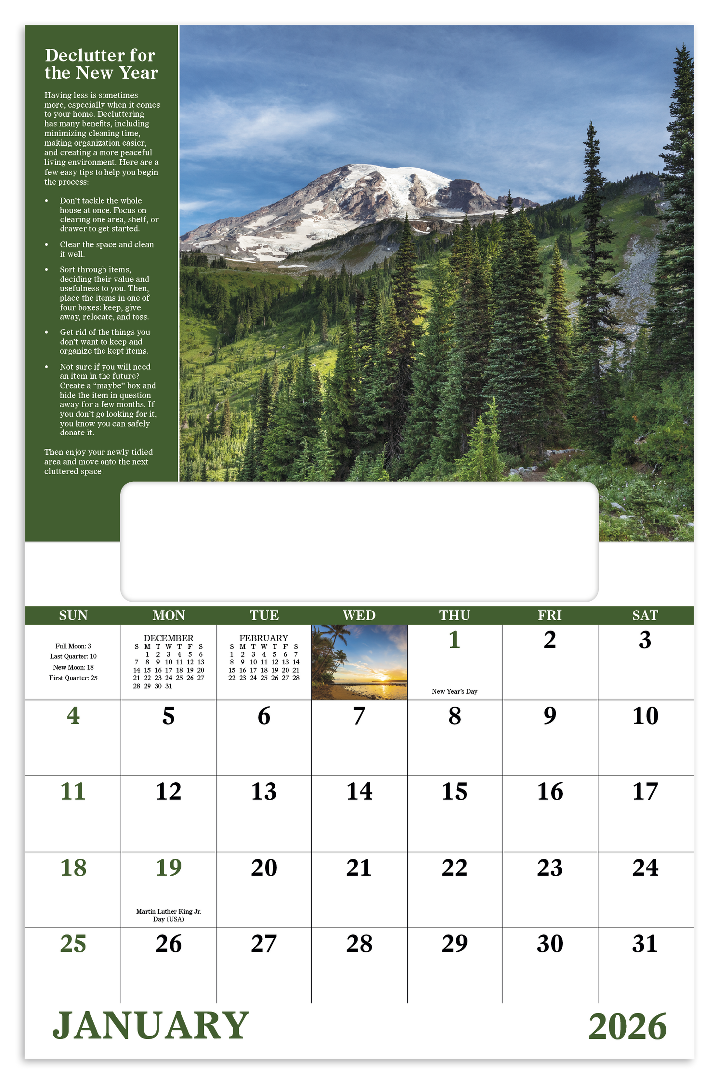 Good Value Healthy Living Window Calendar-7573