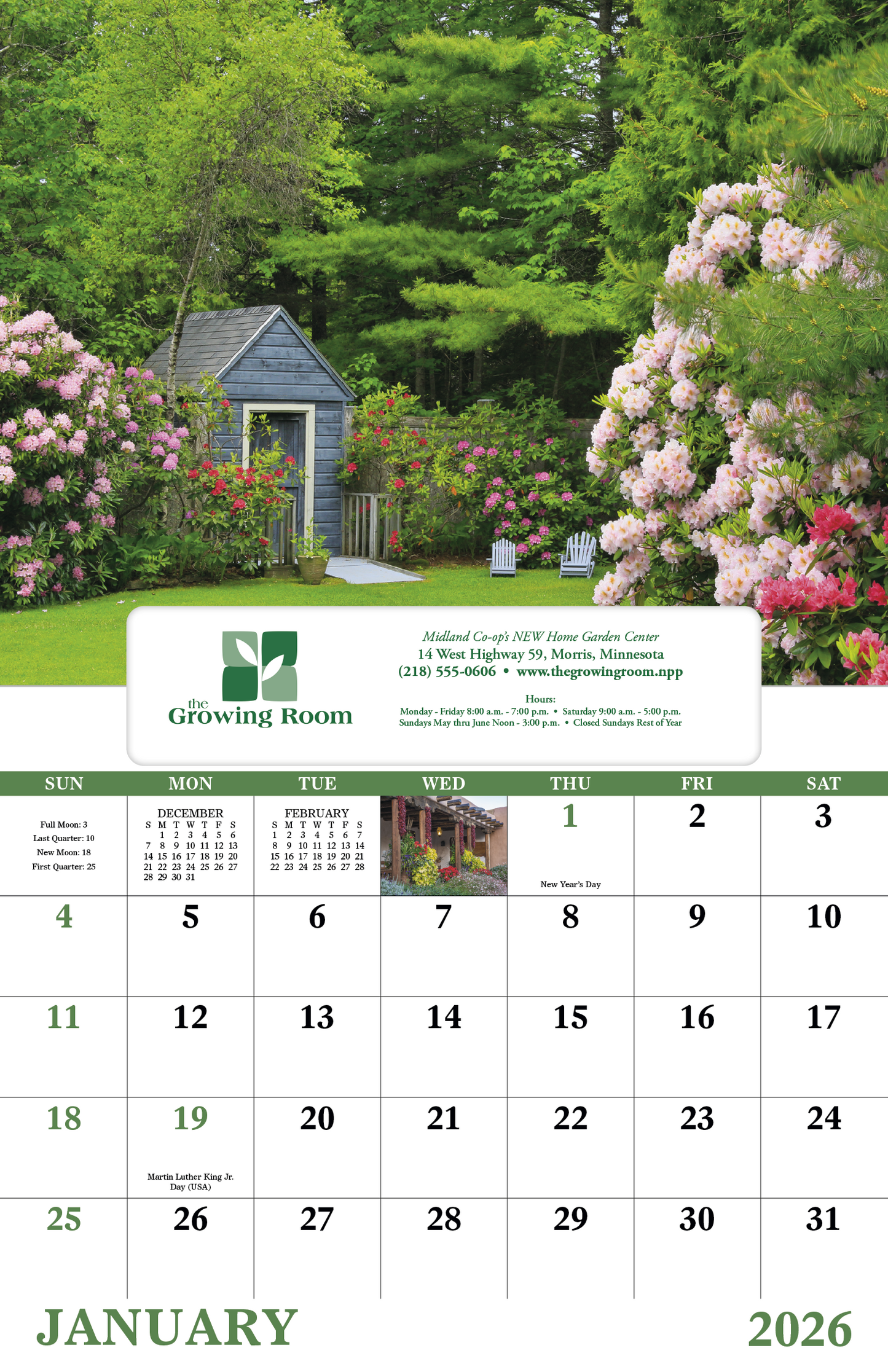 Good Value Garden Walk Window Calendar-7577