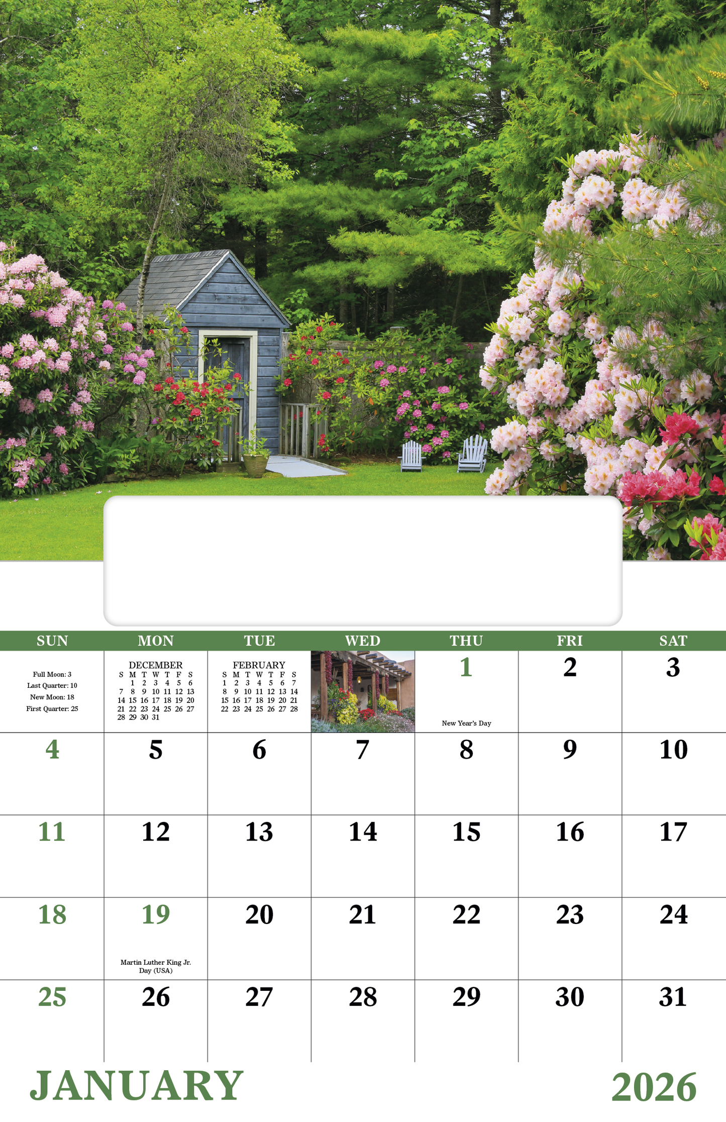 Good Value Garden Walk Window Calendar-7577