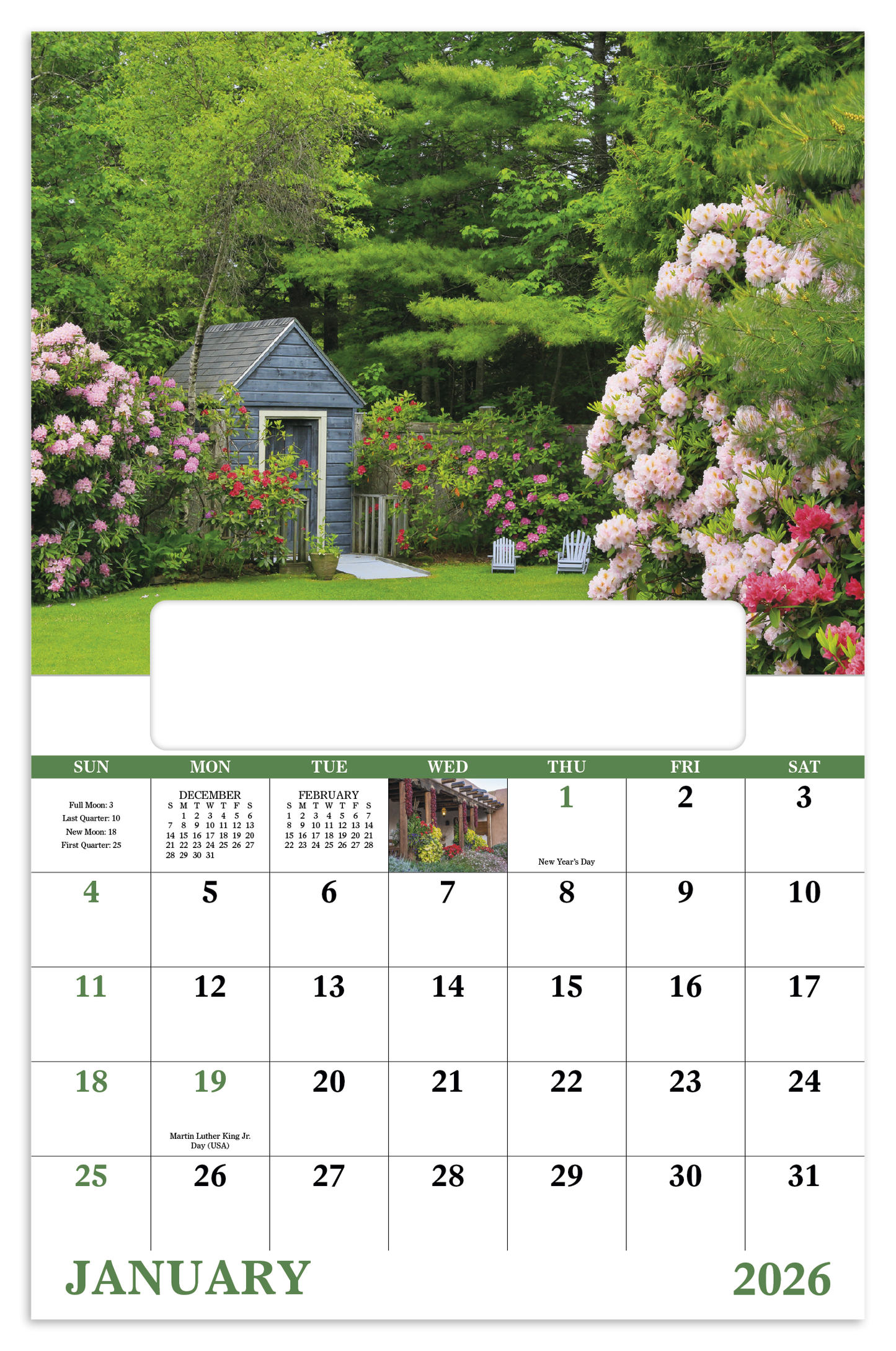 Good Value Garden Walk Window Calendar-7577