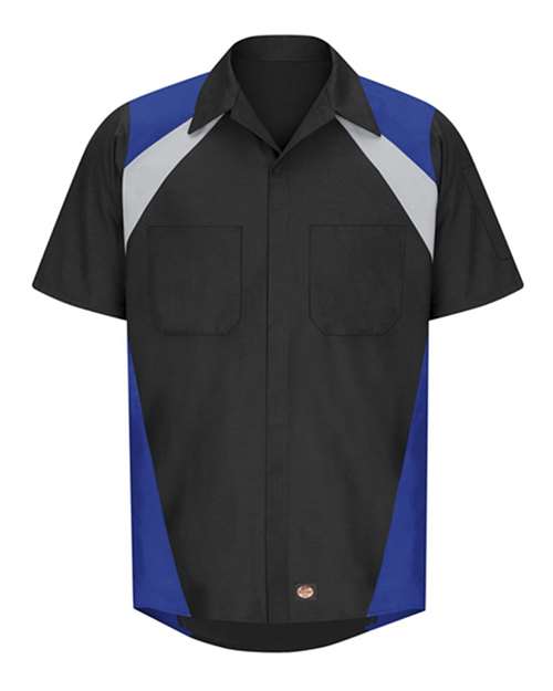 Men's Tri-Color Short Sleeve Shop Shirt