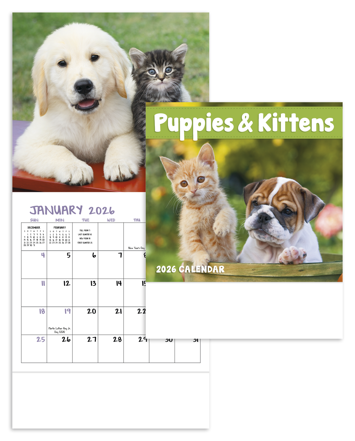 Good Value Puppies Kittens Mini Calendar-7708