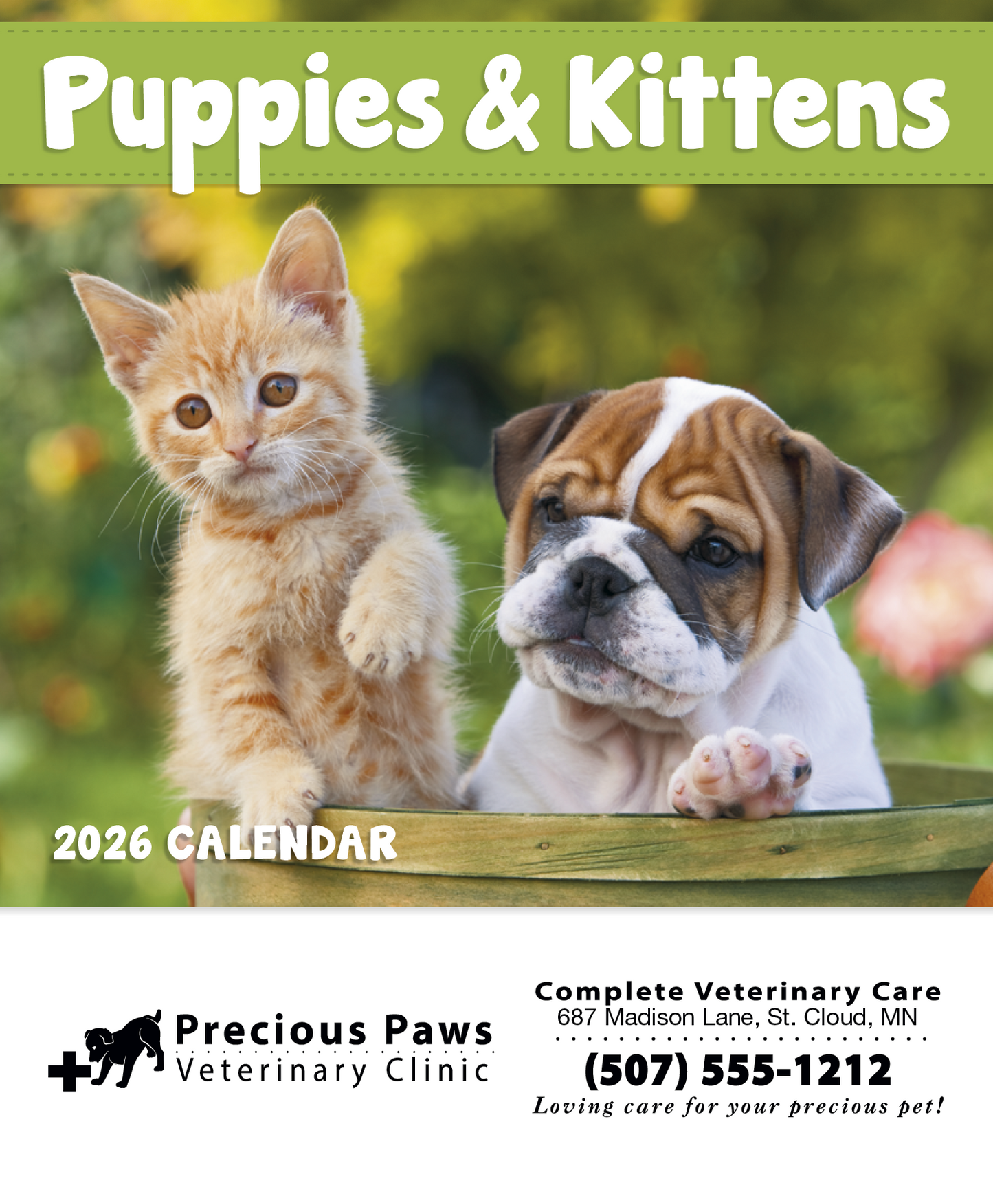 Good Value Puppies Kittens Mini Calendar-7708