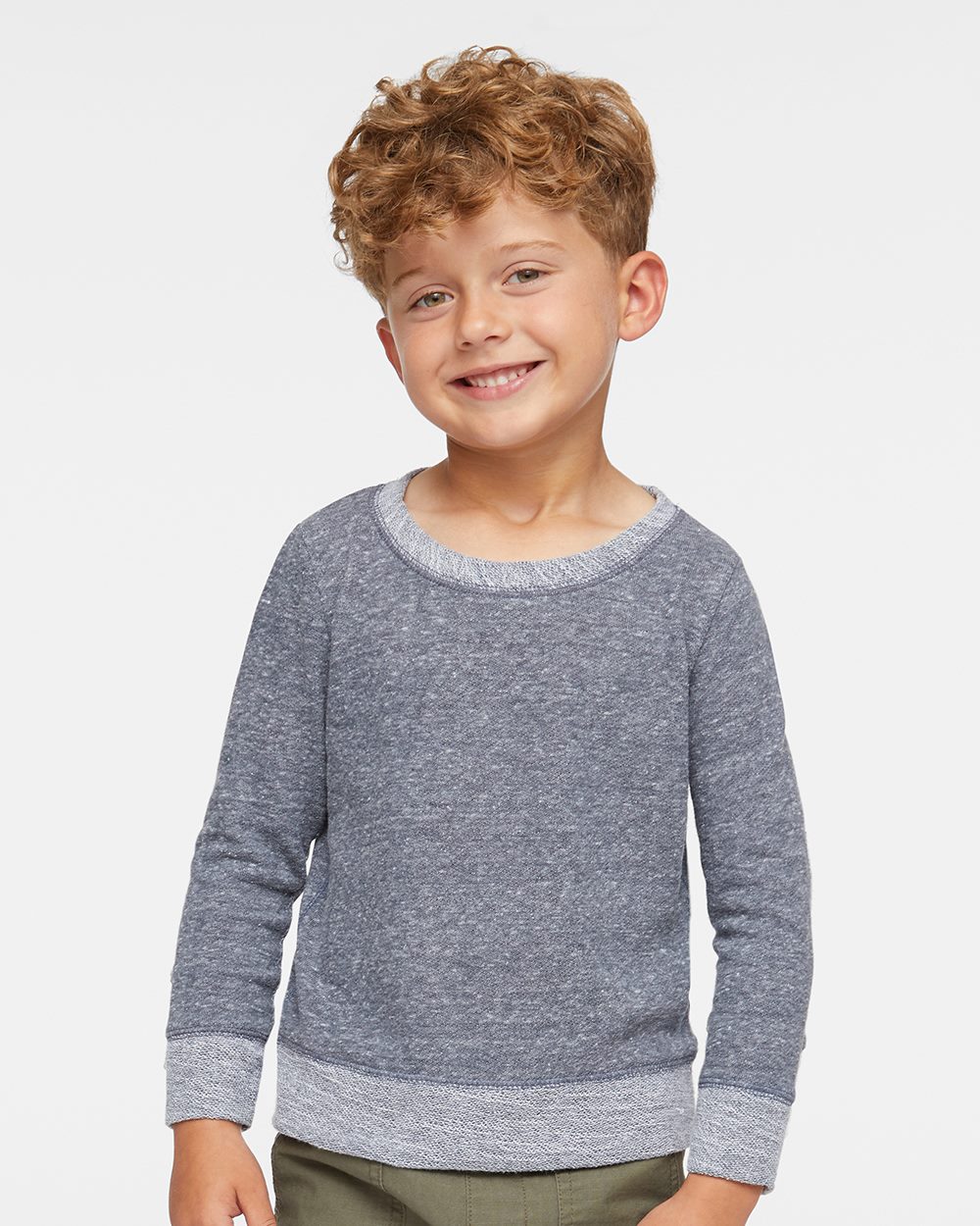 Rabbit Skins Toddler Harborside Mélange French Terry Crew - 3379