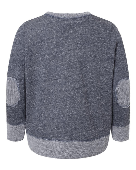 LAT Youth Harborside Mélange French Terry Long Sleeve with Elbow Patches - 2279
