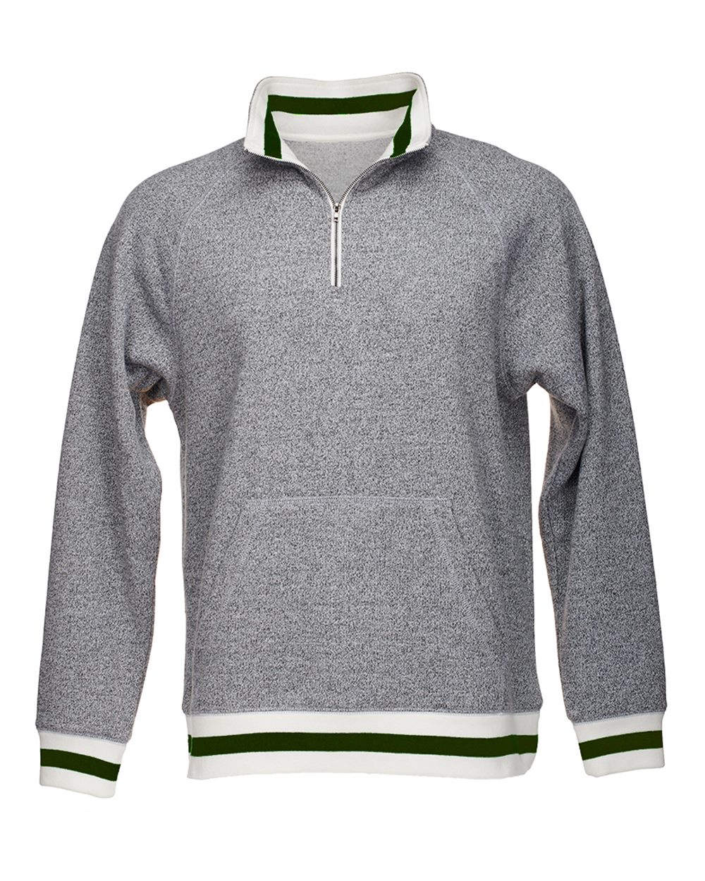 J. America Peppered Fleece Quarter-Zip Sweatshirt - 8703