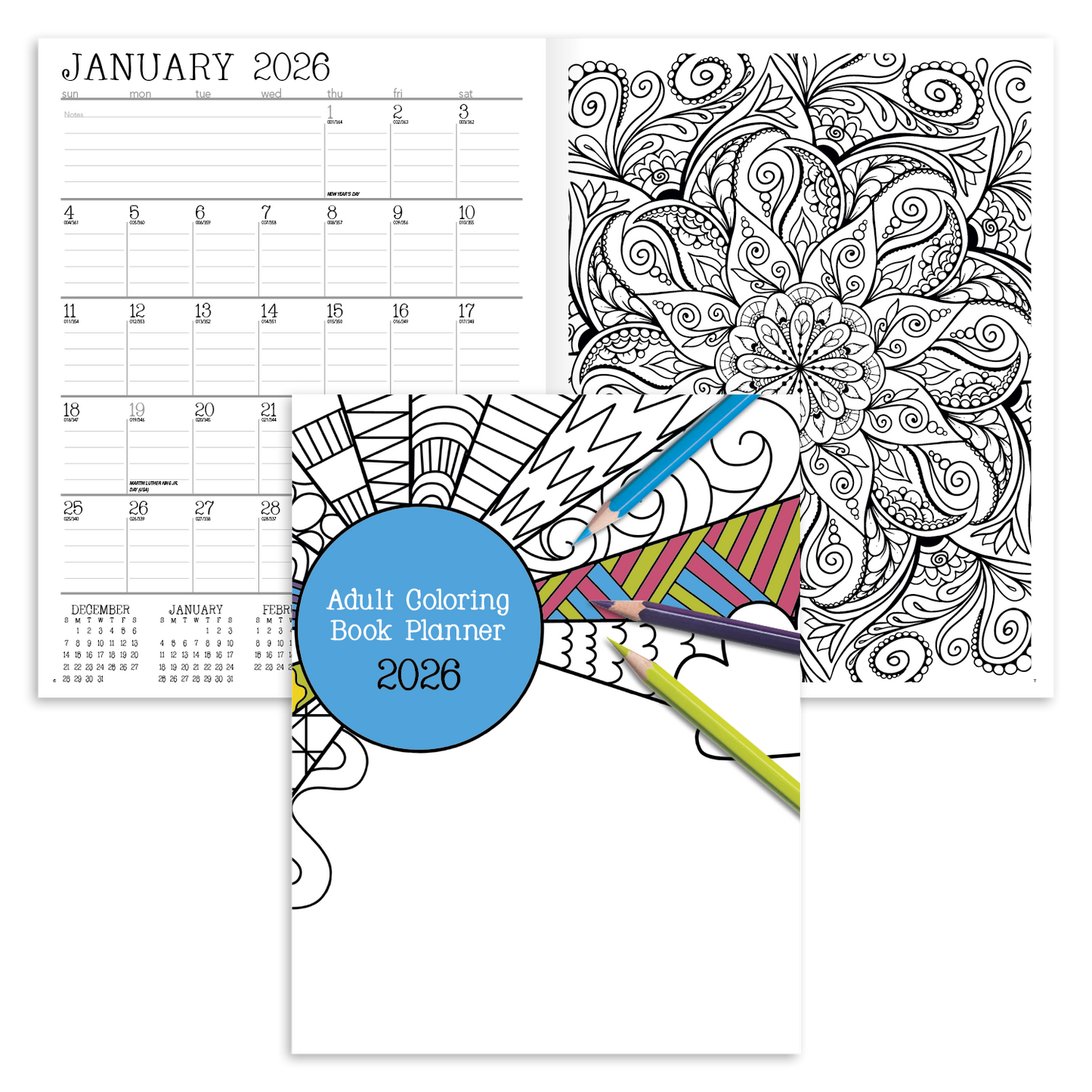 Good Value Adult Coloring Book Planner-8200