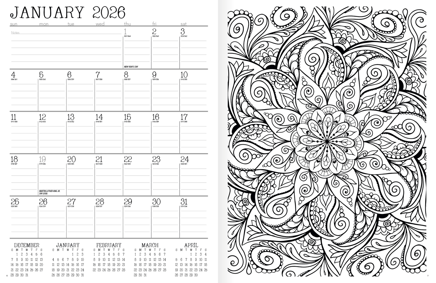 Good Value Adult Coloring Book Planner-8200