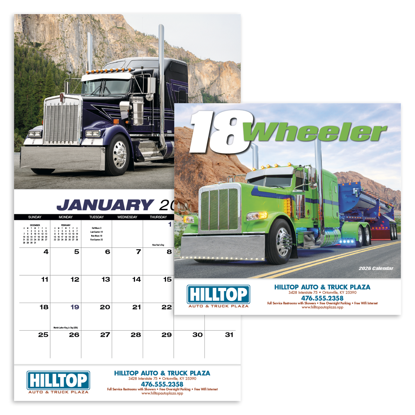 HotLine Products 18Wheeler Wall Appointment Calendar Stapled-823