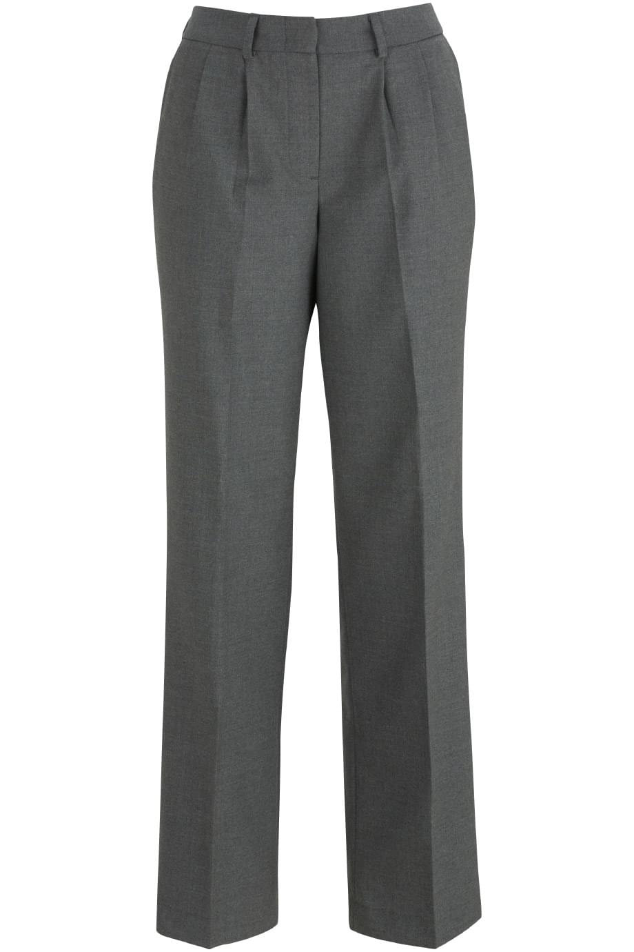 Ladies Pleated Front Poly/Wool Pant - 8640