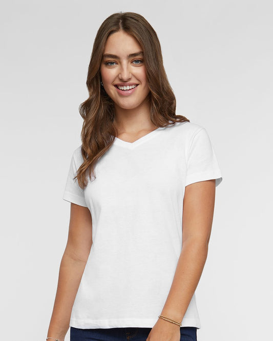 LAT Women's Premium Jersey V-Neck Tee - 3587