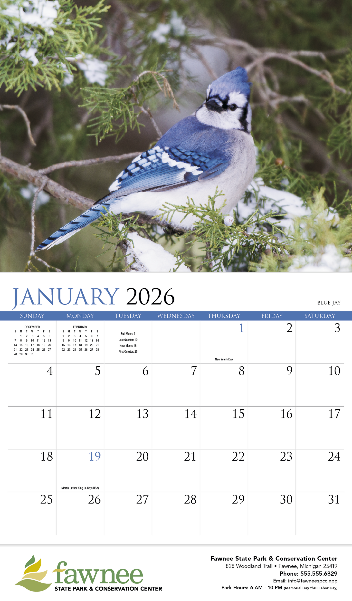 HotLine Products Songbirds Appointment Calendar Stapled-875