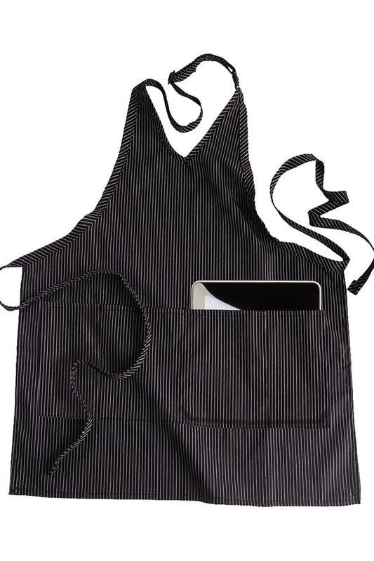 2-Pocket V-Neck Bib Apron