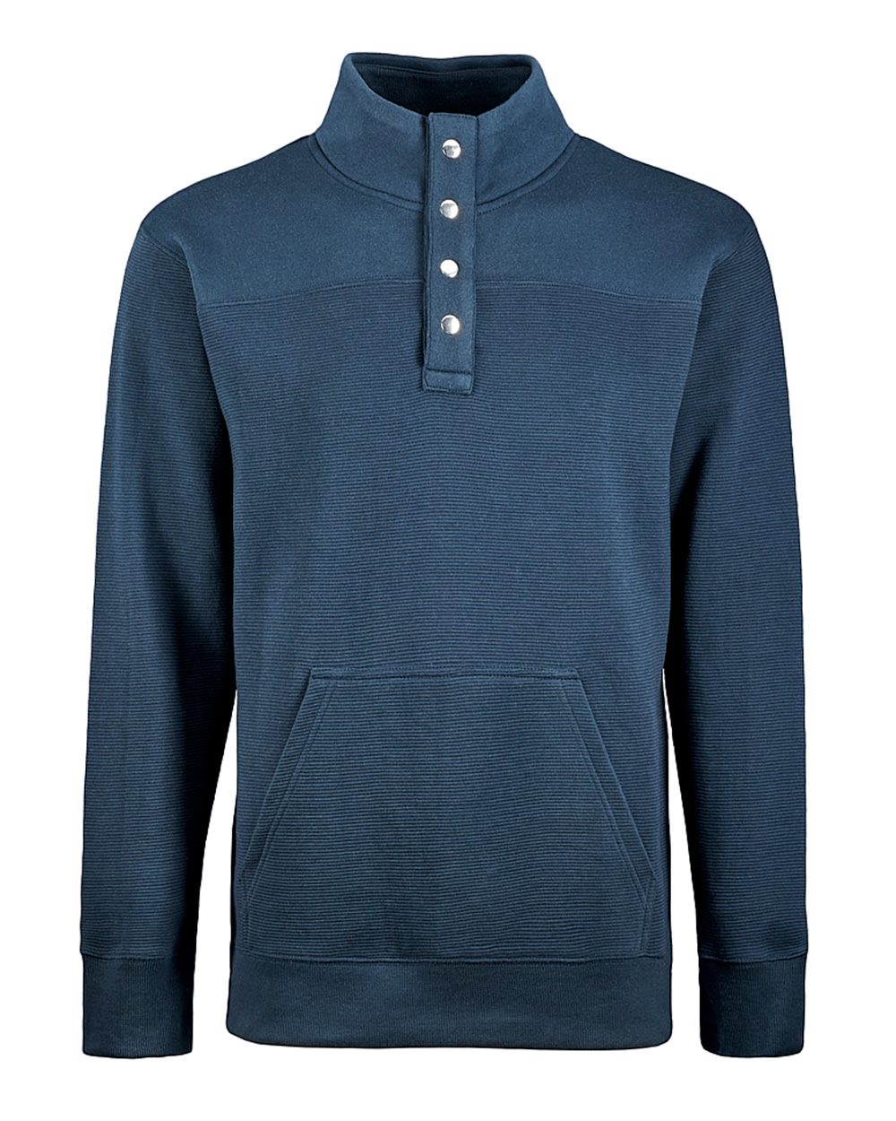 J. America Ripple Fleece Snap Sweatshirt - 8708