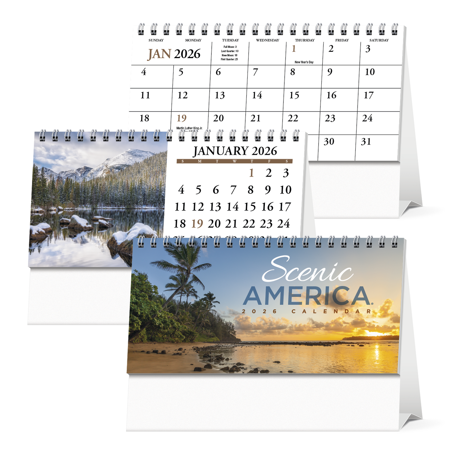 HotLine Products Scenic America Desk Tent Calendar-982