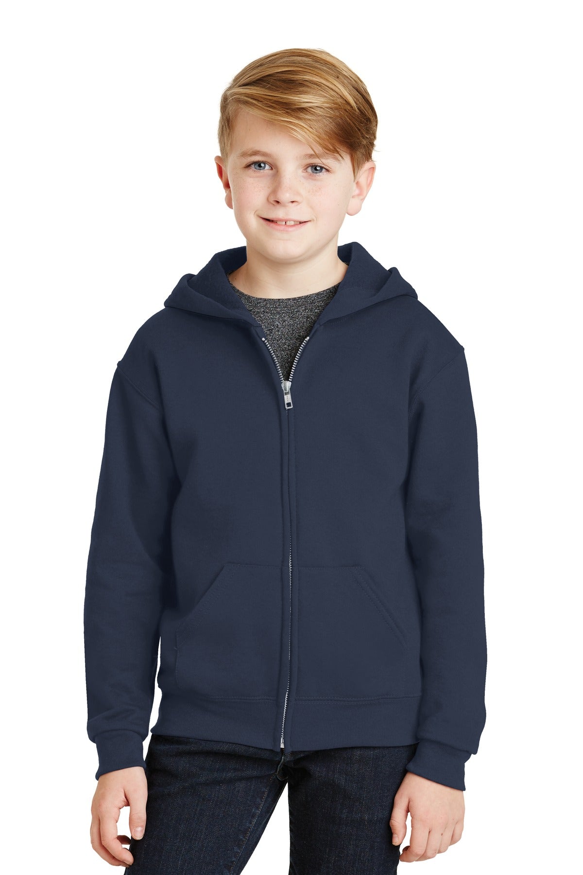 Jerzees? - Youth NuBlend? Full-Zip Hooded Sweatshirt.