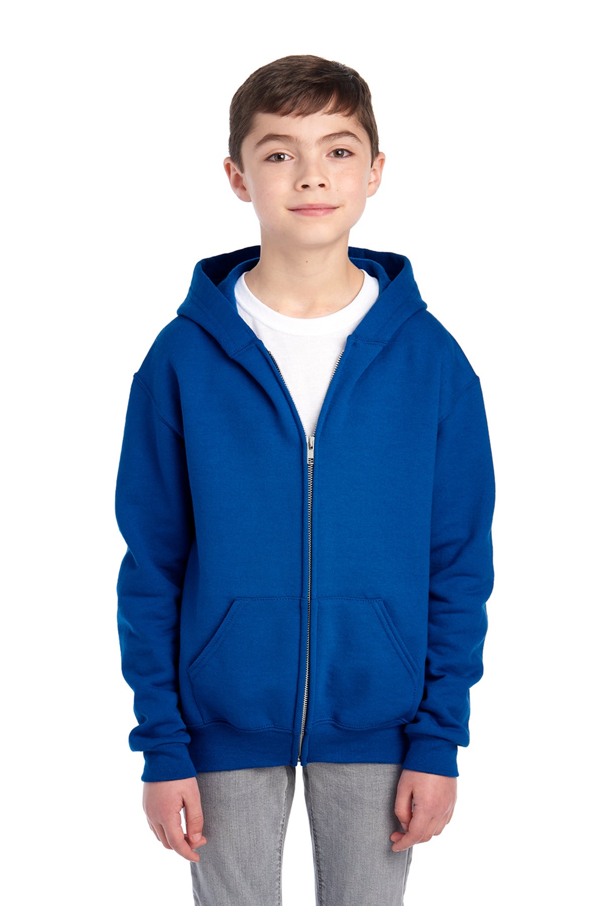 Jerzees? - Youth NuBlend? Full-Zip Hooded Sweatshirt.