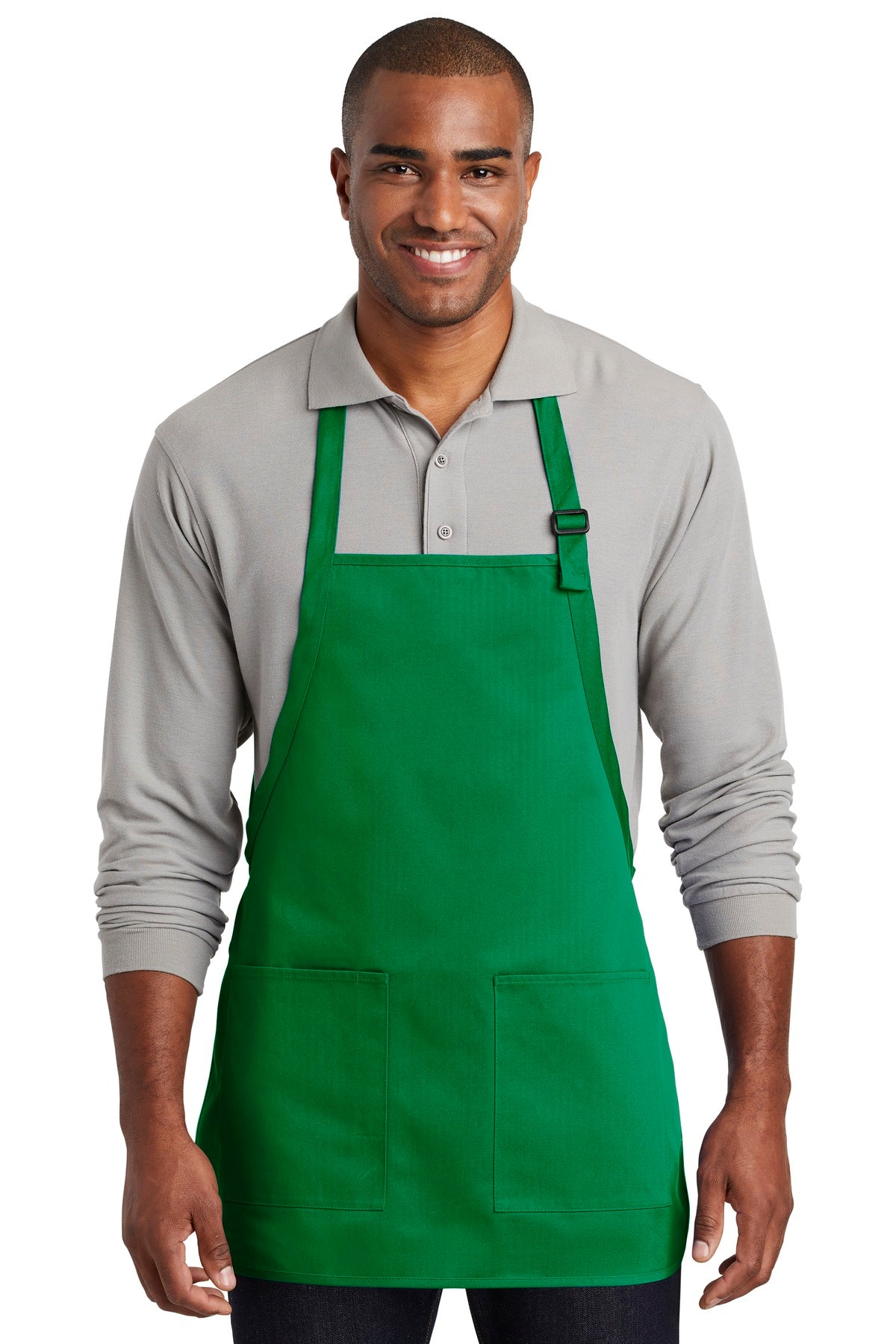 Port Authority ? Medium-Length Two-Pocket Bib Apron. A6