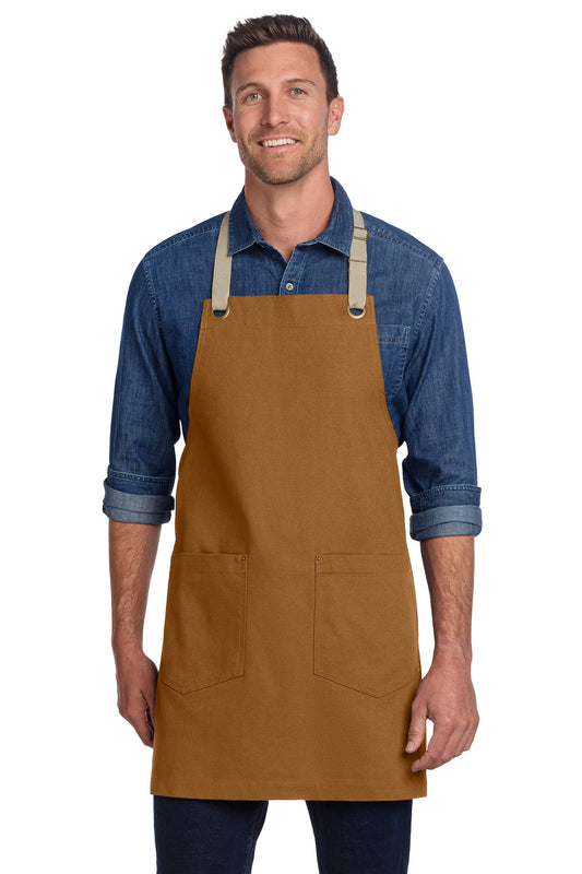 Port Authority® Canvas Full-Length Two-Pocket Apron