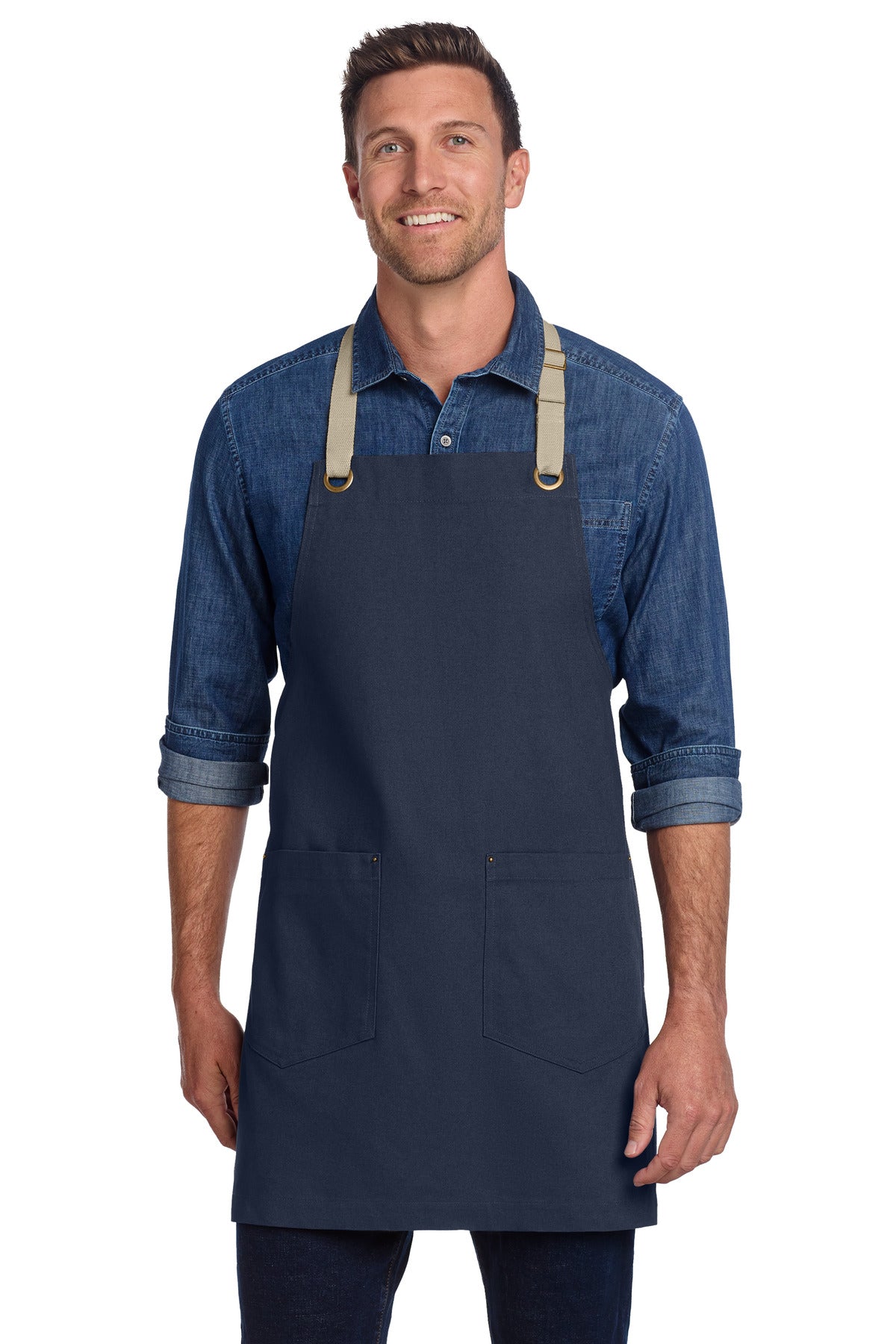 Port Authority® Canvas Full-Length Two-Pocket Apron