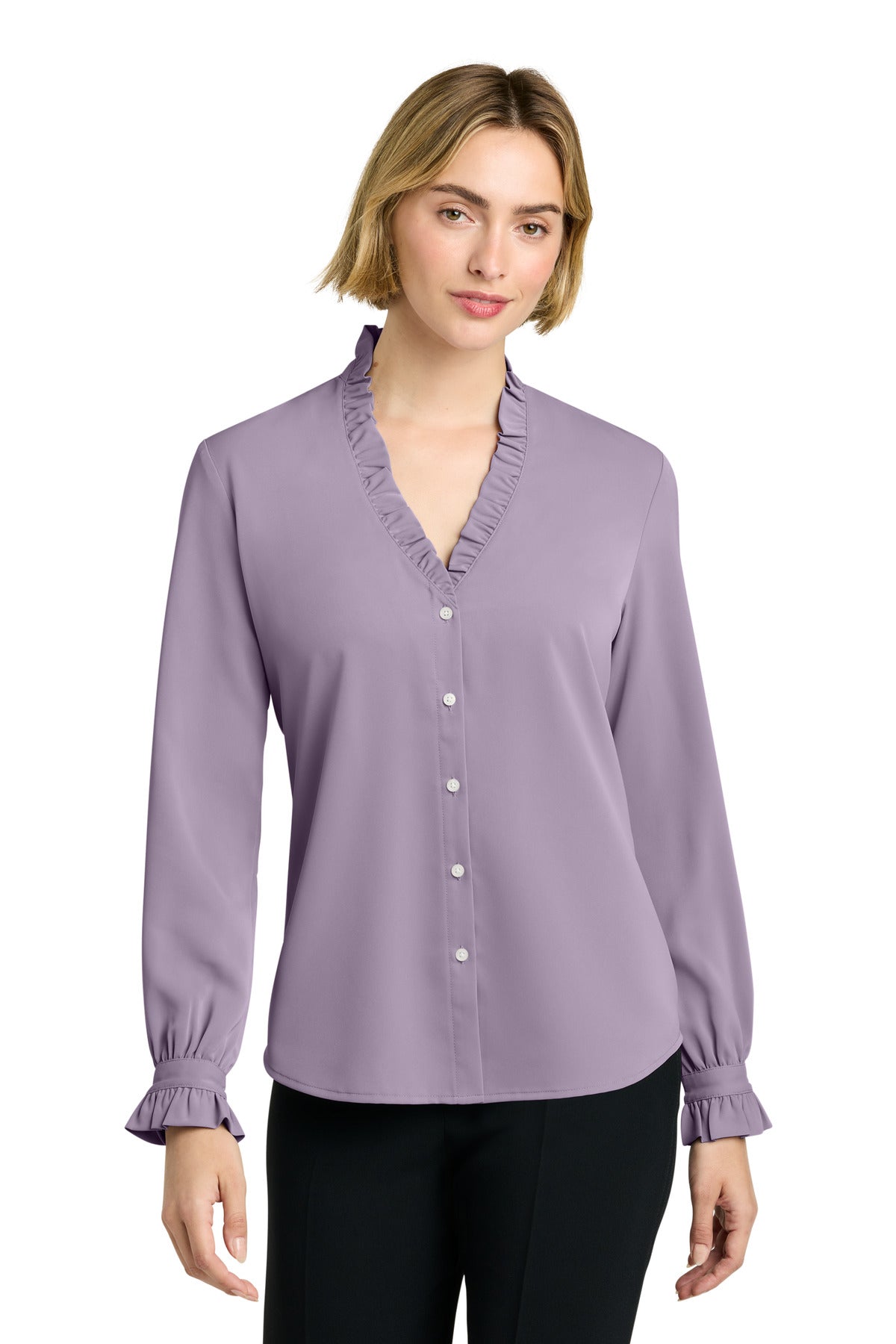 Brooks Brothers® Women's Long Sleeve Ruffle Collar Blouse
