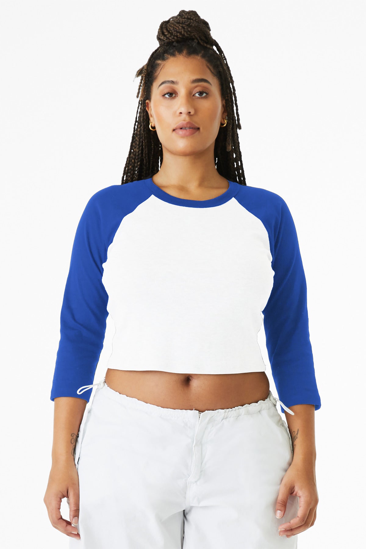 BELLA+CANVAS® Women's Micro Rib 3/4 Raglan Baby Tee