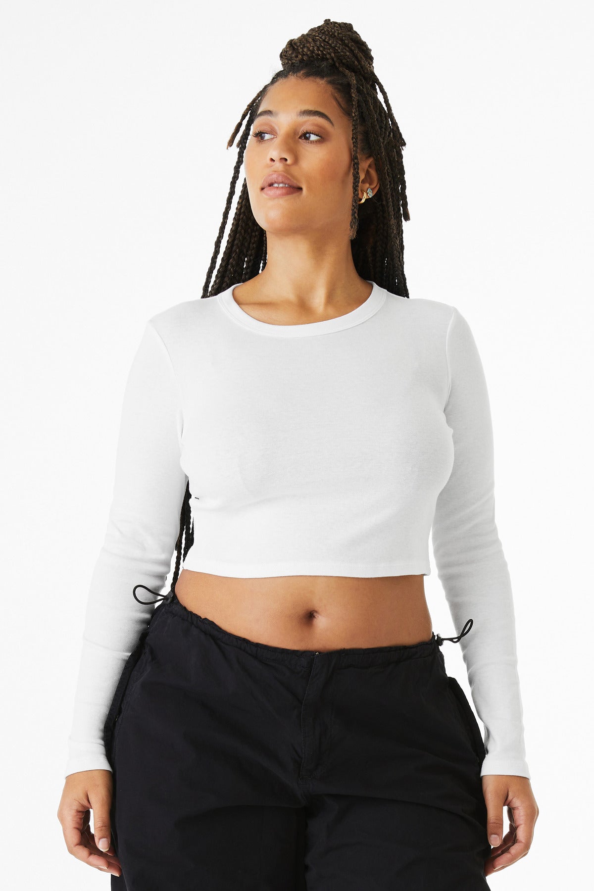 BELLA+CANVAS® Women's Micro Rib Long Sleeve Baby Tee