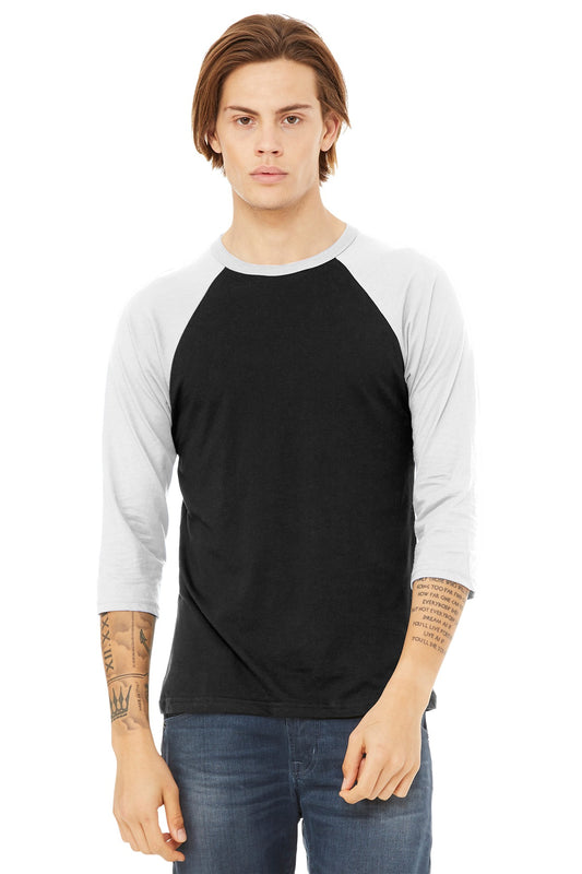 BELLA+CANVAS ® Unisex 3/4-Sleeve Baseball Tee