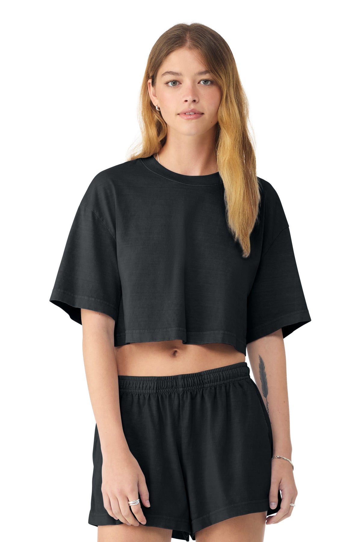BELLA+CANVAS® Women's Heavyweight Garment-Dyed Cropped Tee
